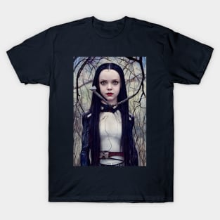 Wednesday Addams Anime Portrait T-Shirt